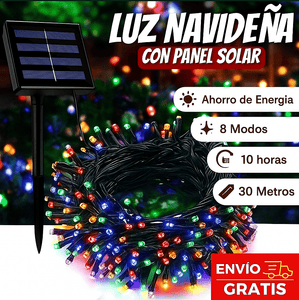 Luces Navideñas con  PANEL SOLAR 30 METROS + ENVIO GRATIS