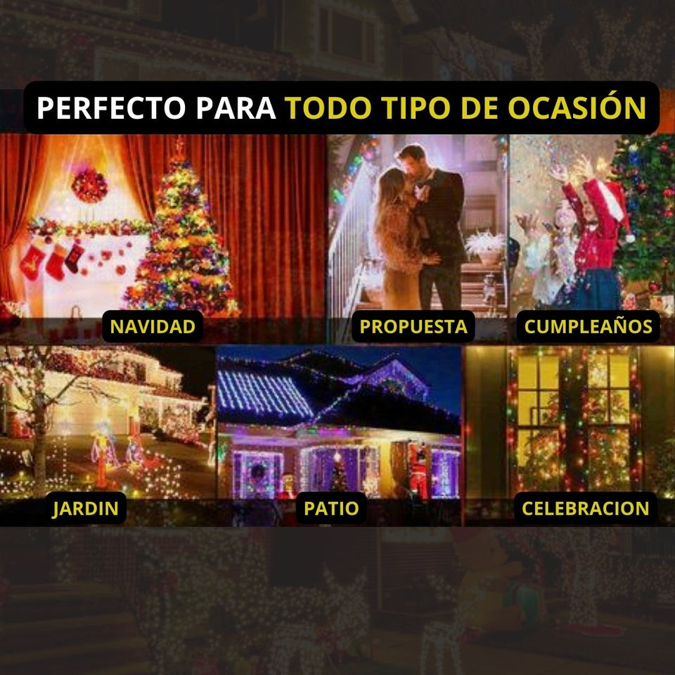 Luces Navideñas con  PANEL SOLAR DE 30 METROS + ENVIO GRATIS