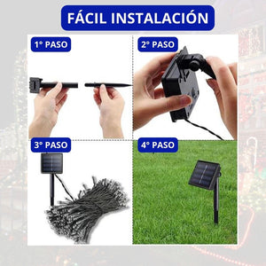 Luces Navideñas con  PANEL SOLAR DE 30 METROS + ENVIO GRATIS