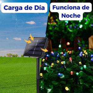 Luces Navideñas con  PANEL SOLAR DE 30 METROS + ENVIO GRATIS